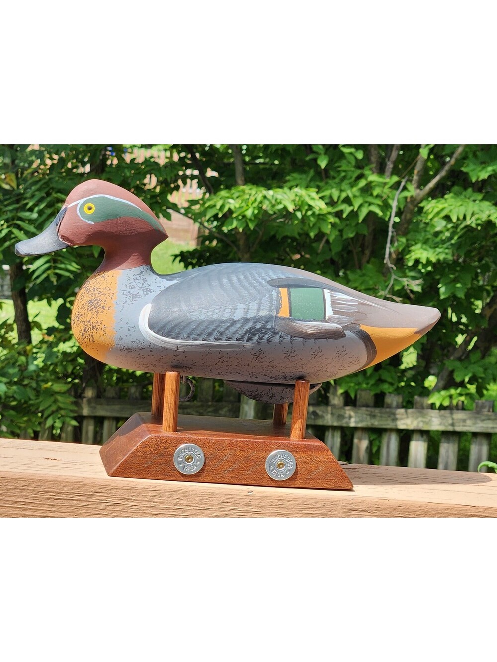 Capt Harry Jobes Green‑Winged Teal Drake Decoy Signed 2002 Wood Art